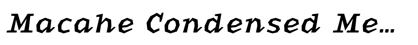 Macahe Condensed Medium Italic image